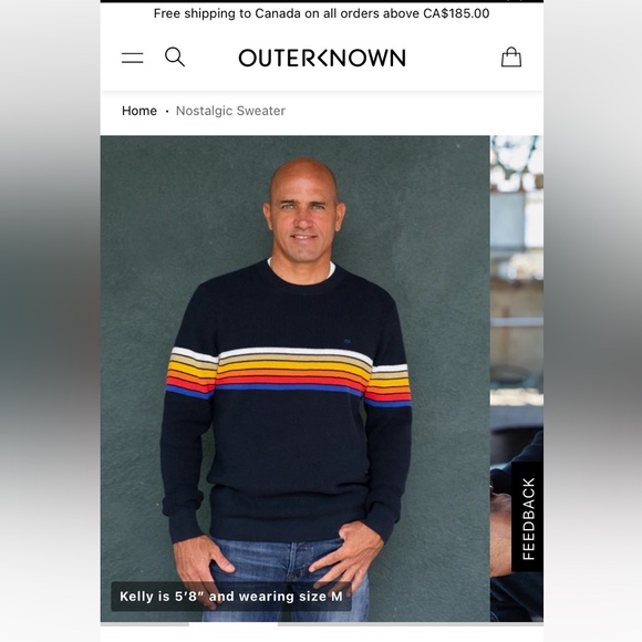 Outerknown Nostalgic Sweater - NWT - men’s size M - Picture 6 of 9